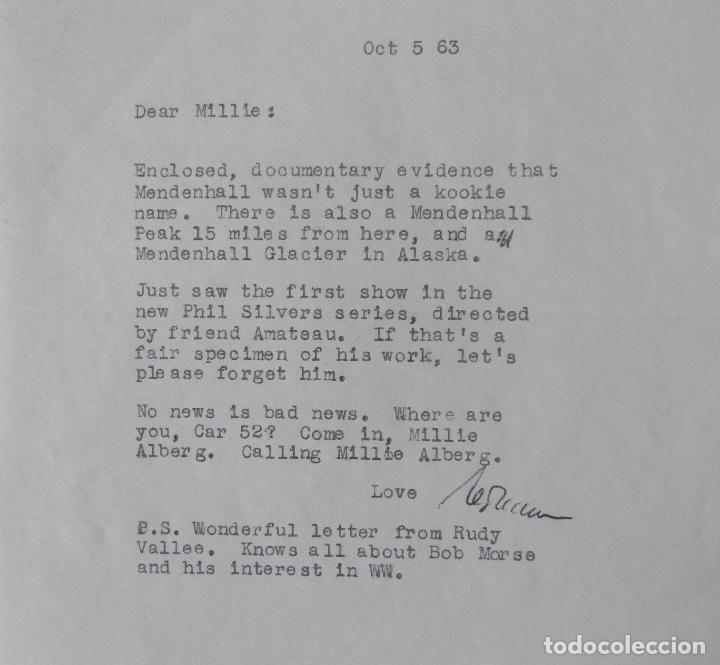 Cartas comerciales: Norman Corwin signed letter, Oct 5, 1963 - Foto 2