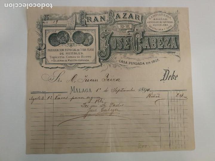 Cartas comerciais: GRAN BAZAR DE JOS&Eacute; CABEZA. FABRICACION ESPECIAL DE TODA CLASE DE MUEBLES.