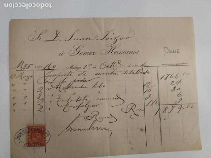 Cartas comerciais: D. JUAN TRIZAR A GOMEZ HERMANOS. A&Ntilde;O 1894. M&Aacute;LAGA
