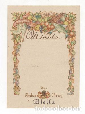 Cartas comerciales: CARTA MINUTA. PULICIDAD VINO AMBAR BRUY -ALELLA-   CARTAMENU-001,7