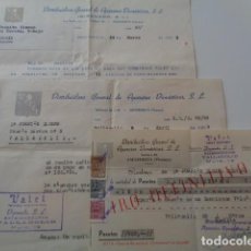 Cartas comerciales: AMOREBIETA, VIZCAYA. DISTRIBUIDOR GENERAL DE APARATOS DOMÉSTICOS. LOTE 3 RECIBOS Y FACTURAS.. Lote 140619850