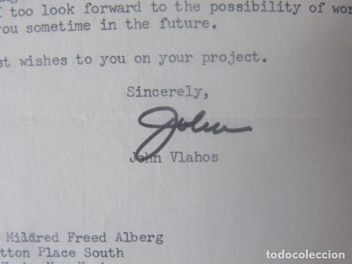 Cartas comerciales: John Vlahos signed letter/1965 - Foto 2