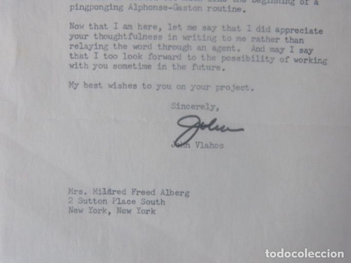 Cartas comerciales: John Vlahos signed letter/1965 - Foto 6