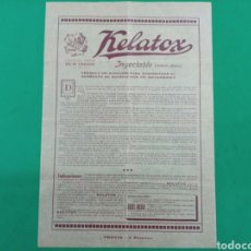 Cartas comerciales: CARTA PUBLICITARIA KELATOX INYECTABLE 1926. Lote 148137772