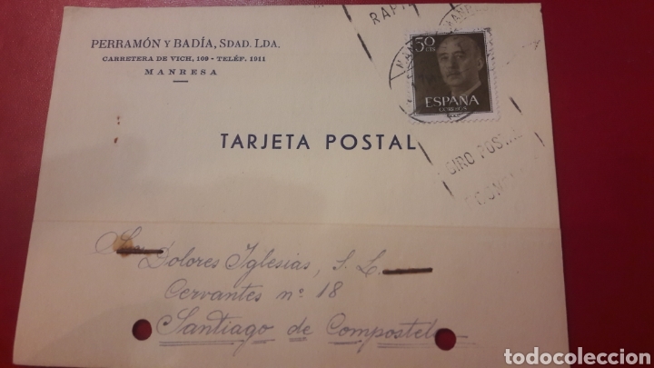Cartas comerciales: 1958 Manresa Perramon y Badia Lda - Foto 1