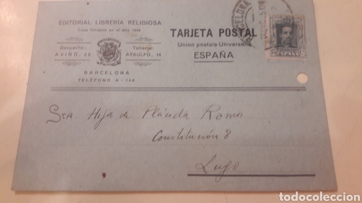 Cartas comerciales: Barcelona Editorial libreria Religiosa 1925 - Foto 1