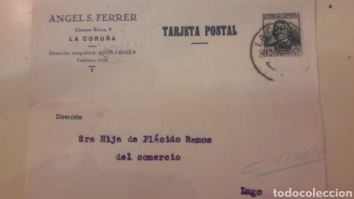 Cartas comerciales: 1936 La Coru&ntilde;a Angel S.Ferrer - Foto 1