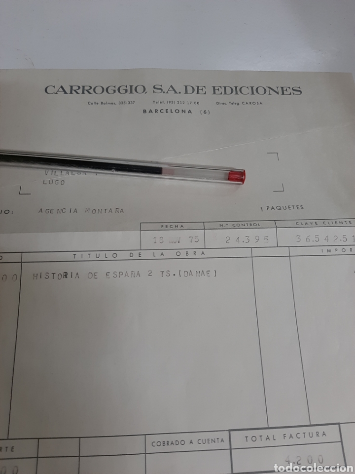 Lettres commerciales: Barcelona 1975 ediciones Carroggio