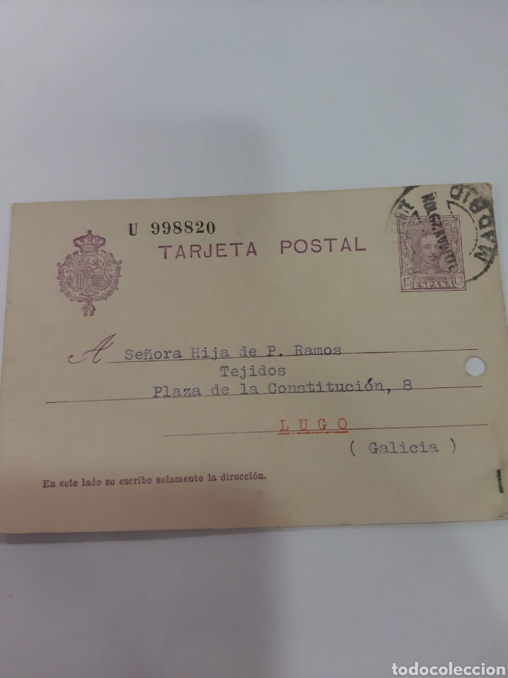 Cartas comerciales: 1929 Madrid P.Rubert dirigido Lugo - Foto 1