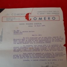 Cartas comerciales: CARTA COMERCIAL COMERO EL COMERCIO COMPRA Y VENTA DE GOMA Y TRAPO. Lote 168575125
