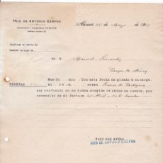 Cartas comerciales: LOTE 4 CARTAS COMERCIALES. COMISIONISTA PESCADO. ALICANTE, 1917. Lote 169791556