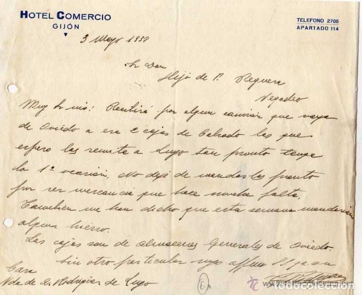 Cartas comerciales: Hotel Comercio. Gij&oacute;n. Asturias - Foto 1