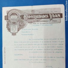 Cartas comerciales: CARTA COMERCIAL FARMACIA Y LABORATORIO,EL SIGLO , BARCELONA 1924. Lote 172067625