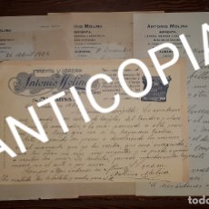 Cartas comerciales: ALMANSA IMPRENTA Y LIBRERIA DE ANTONIO MOLINA 1924 ALBACETE . Lote 172935930
