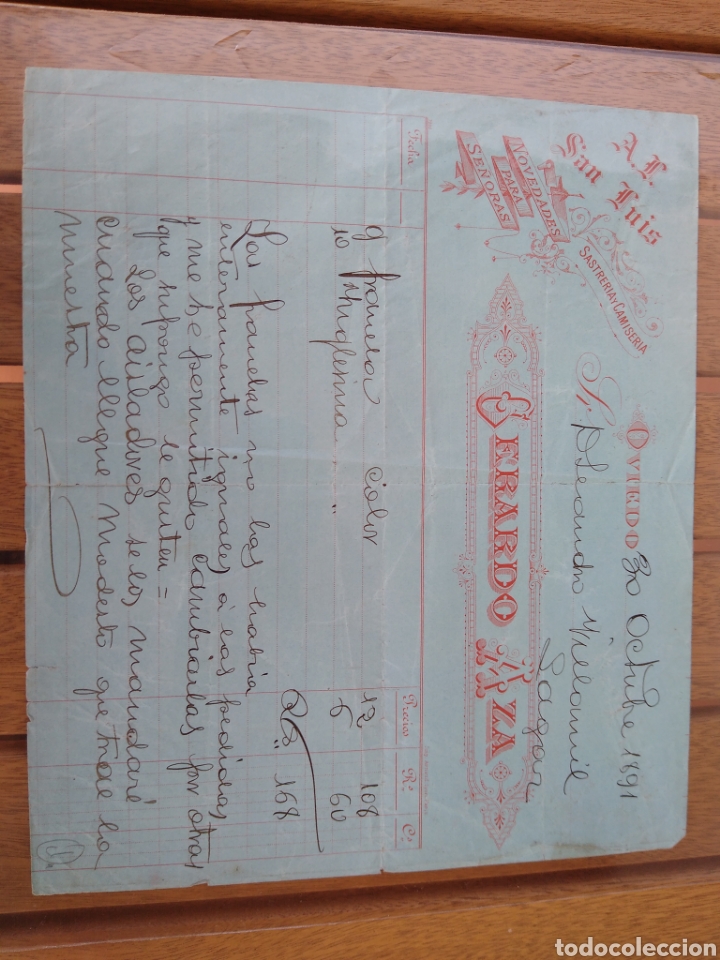 Lettres commerciales: Gerardo Azar Oviedo. San Luis Sastrer&iacute;a camiseria
