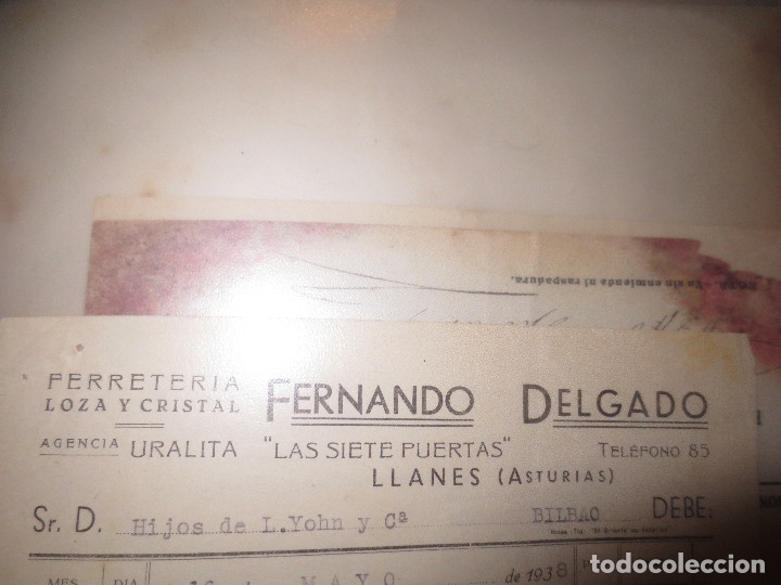 Cartas comerciales: carta comercial. ferreteria fernando delgado. llanes. asturias.