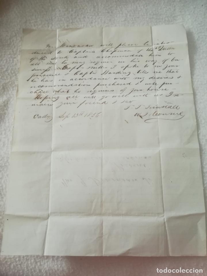 Cartas comerciales: CARTA COMERCIAL. J.J.JUNSTALL. DE CADIZ A CADIZ. 1856. VER