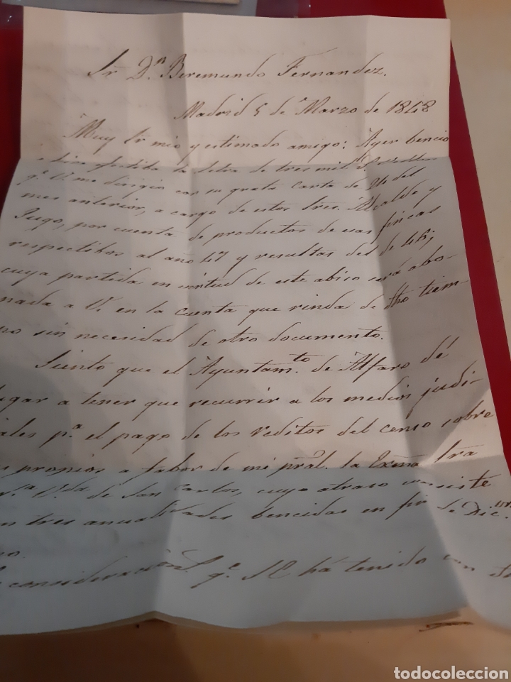 Cartas comerciales: 1848 Madrid destino Corella Navarra - Foto 2