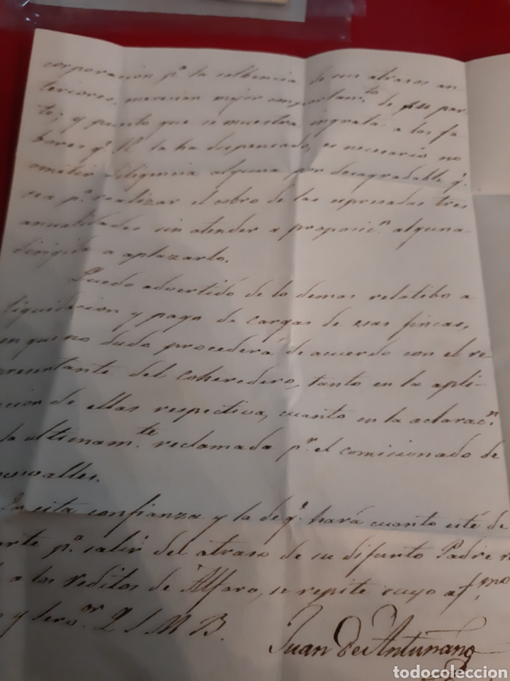 Cartas comerciales: 1848 Madrid destino Corella Navarra - Foto 3