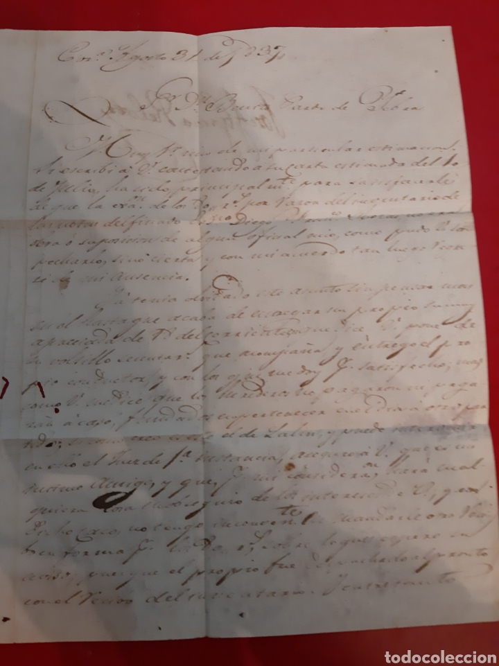 Cartas comerciales: 1831 Prefilatelia Matasello Coru&ntilde;a - Foto 2