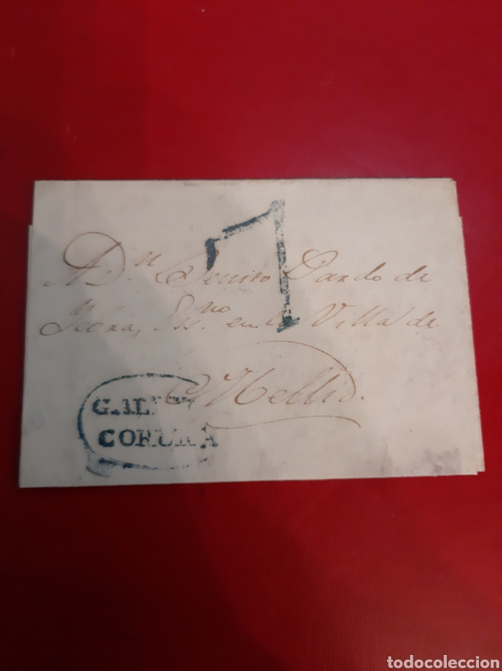 Cartas comerciales: 1831 Prefilatelia Matasello Coru&ntilde;a - Foto 1