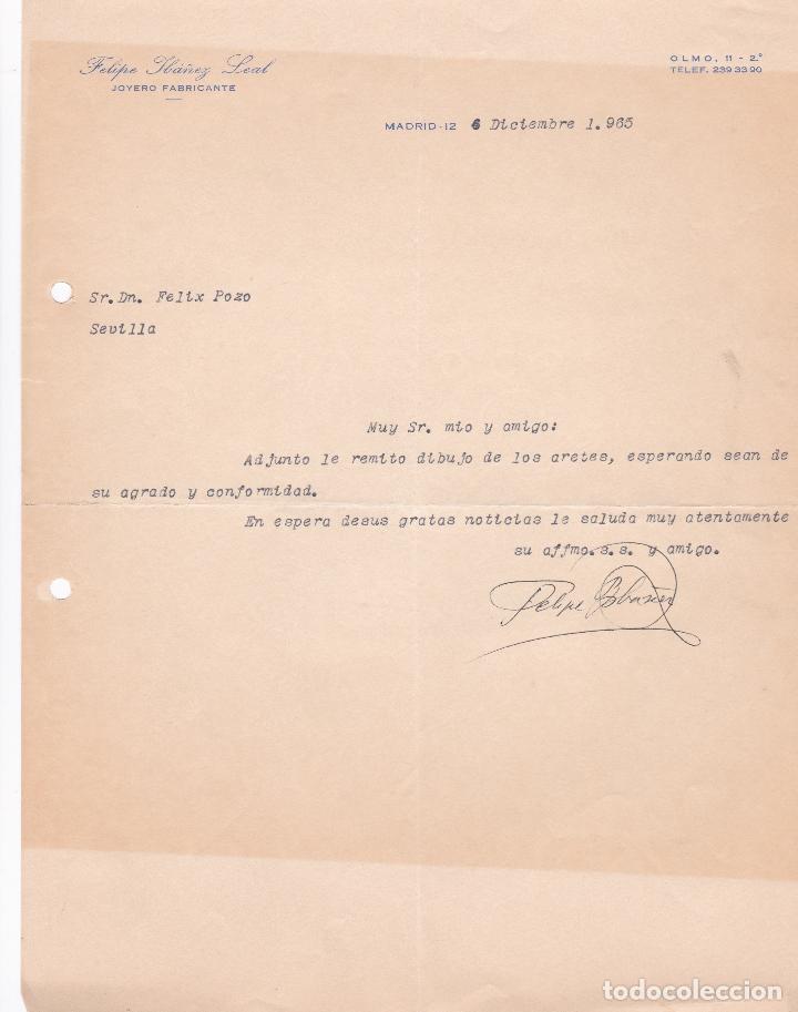 Cartas comerciales: Carta comercial. Felipe Ib&aacute;&ntilde;ez Leal. Joyero-Fabricante, Madrid 1965