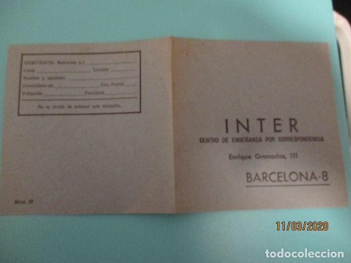Cartas comerciales: ANTIGUO SOBRE DE CORRESPONDENCIA&nbsp; DE INSTITUTO INTER&nbsp; - Foto 3