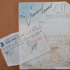 Cartas comerciales: CARTA RECAMBIOS AUTOMOVILES FRANCISCO ESPAÑOL BARCELONA 1946 . Lote 198096036