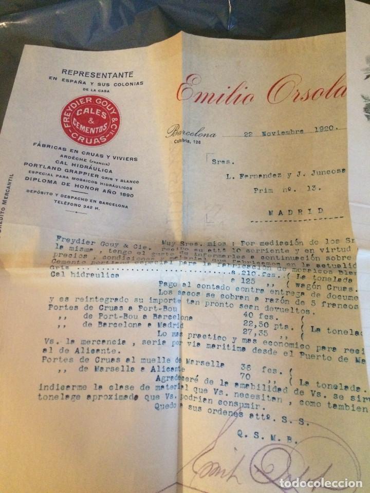 Cartas comerciales: FABRIQUE DE CIMENT PORTLAND 1918 - Foto 4