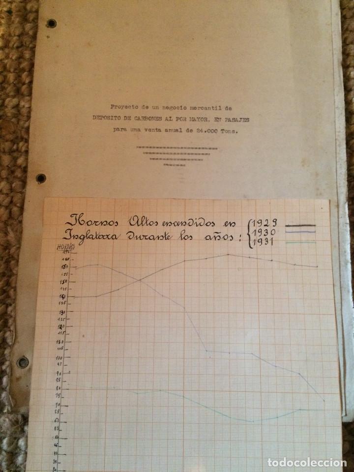 Cartas comerciales: PROYECTO DEPOSITO CARBONES COMPLETO 1938 - Foto 1