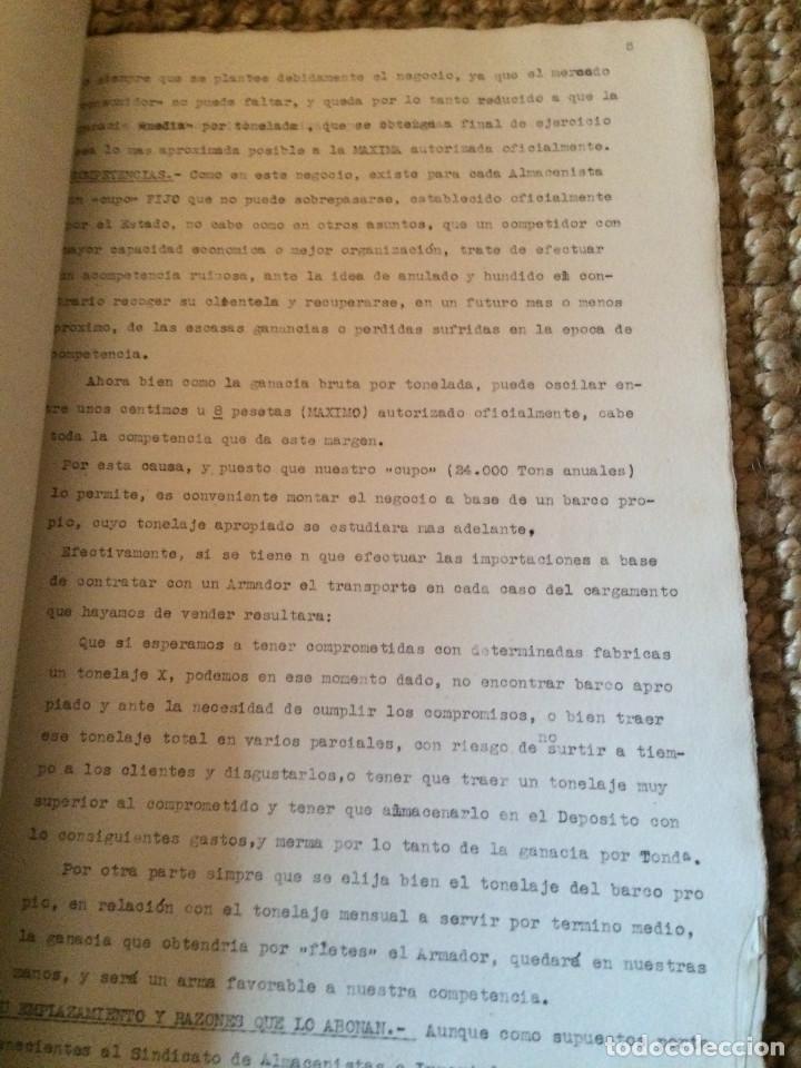Cartas comerciales: PROYECTO DEPOSITO CARBONES COMPLETO 1938 - Foto 3