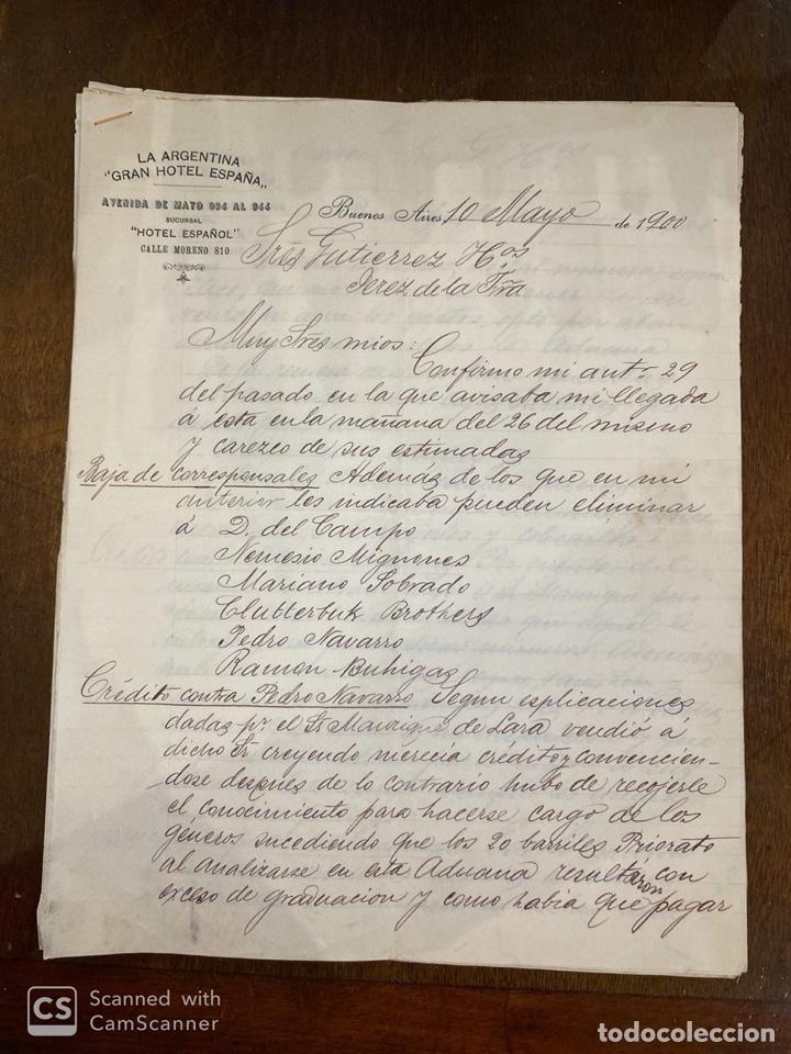 Commercial Letters: CARTA COMERCIAL.LA ARGENTINA GRAN HOTEL ESPA&Ntilde;A DIRIGIDA A GUTIERREZ HNOS.BUENOS AIRES,ARGENTINA,1900