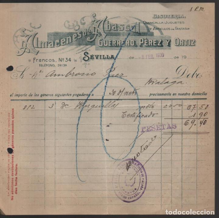 Cartas comerciales: SEVILLA, ALMACENES DE ABASCAL- BISUTERIA-- VER FOTO