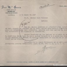 Cartas comerciales: LUCENA-CORDOBA- MUEBLES INSTALACIONES . AÑO 1953-VER FOTOS