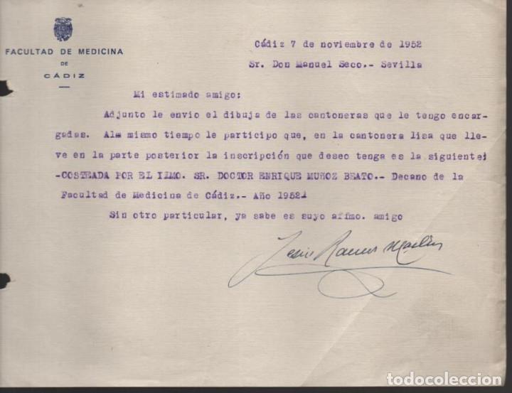 Cartas comerciales: CADIZ- FACULTAD DE MEDICINA. A&Ntilde;O 1952-VER FOTOS