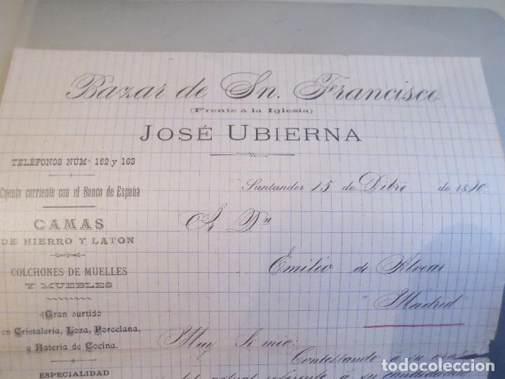 Lettere commerciali: bazar de san francisco. 1896. jose ubierna. madrid