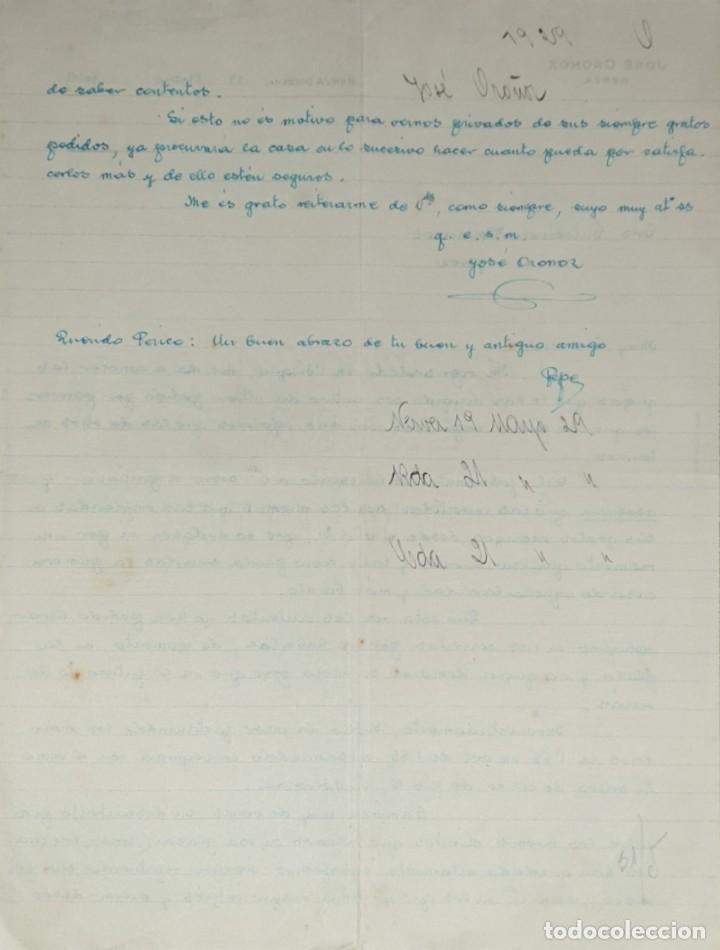 Cartas comerciales: Carta comercial. Jose Oronoz. Nerva 1929 - Foto 2