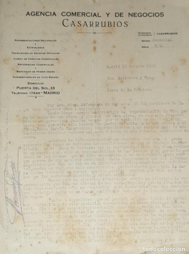 Lettres commerciales: carta comercial. Casarrubios. Agencia Comercial y de Negocios. Madrid 1929