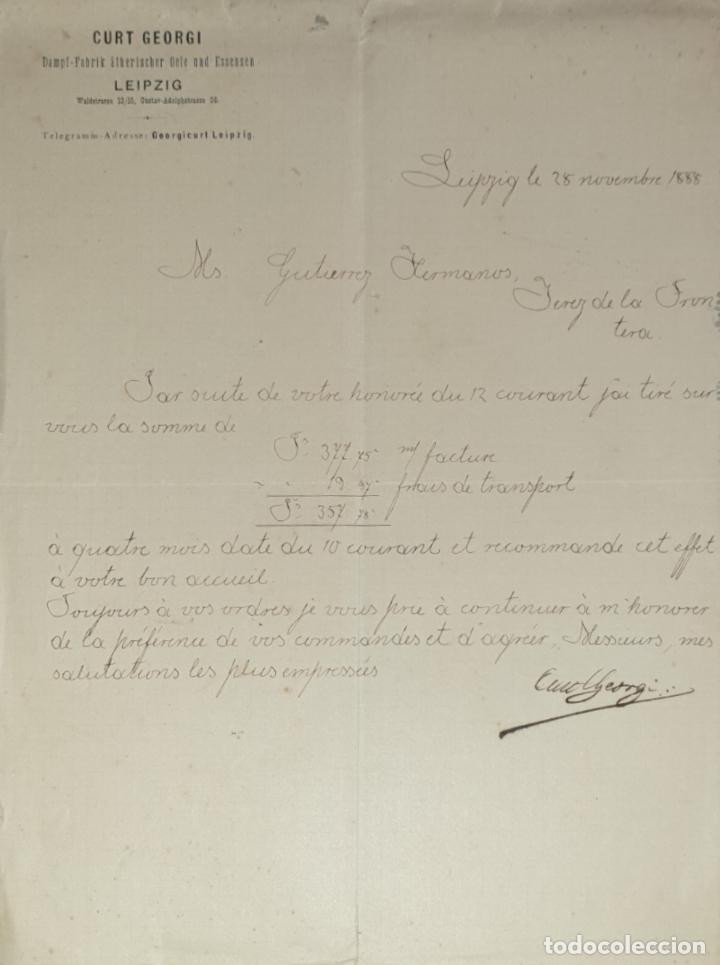 Lettres commerciales: Carta comercial. Curt Georgi. Leipzig 1888