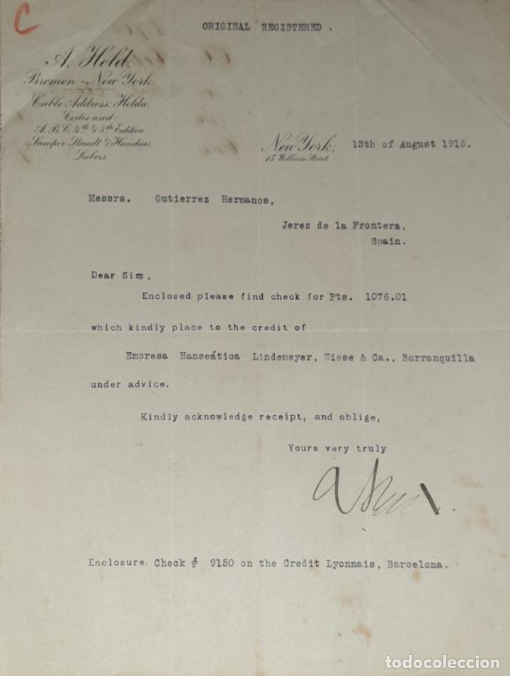 Lettres commerciales: Carta comercial. A. Held. New York 1915