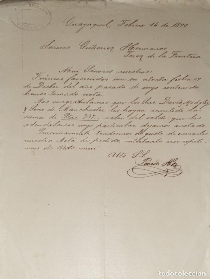 Lettres commerciales: Carta comercial. Parodi Hermanos. Guayaquil 1899