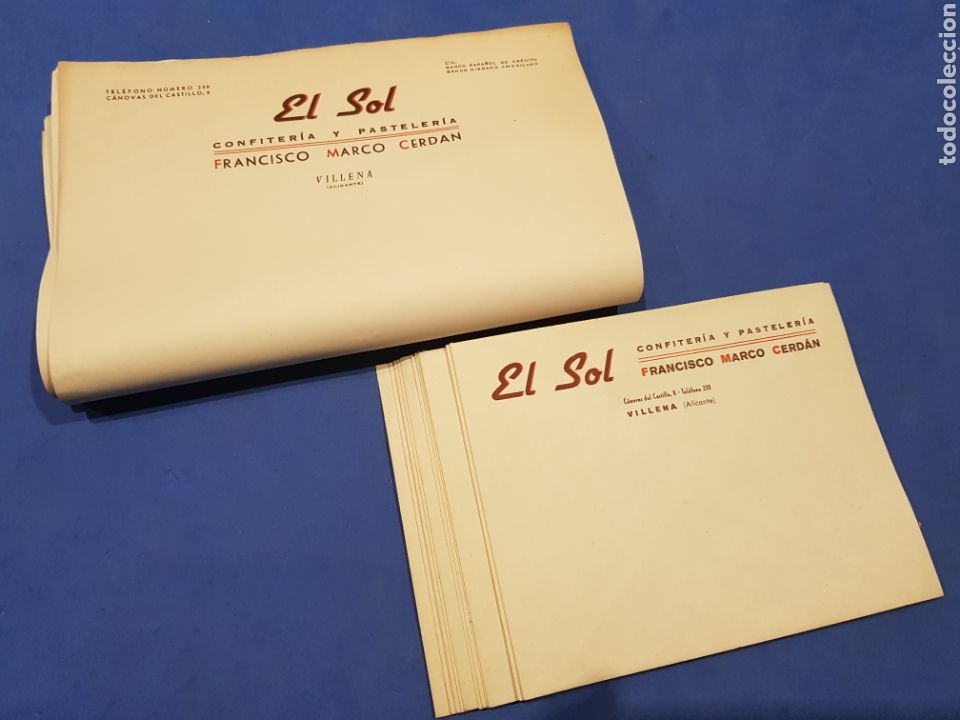 Commercial Letters: Lote Sobres y Cartas , Pasteleria El Sol , a&ntilde;o 1950