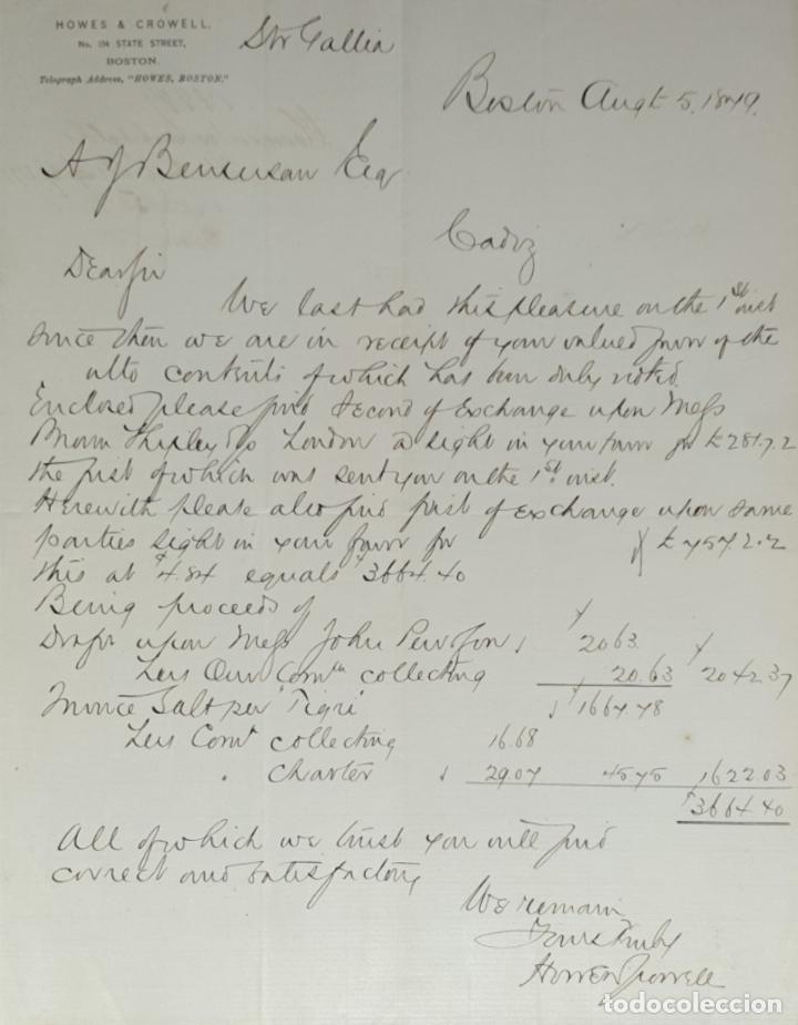 Gesch&auml;ftsbriefe: Carta comercial. Howes & Crowell. Boston 1879