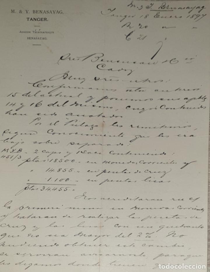 Commercial Letters: Carta comercial. M.&Y. Benasayag. Tanger 1897