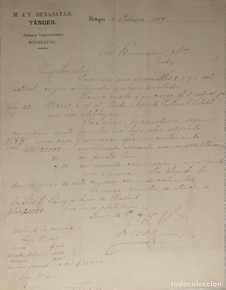 Commercial Letters: Carta comercial. M.&Y. Benasayag. Tanger 1897