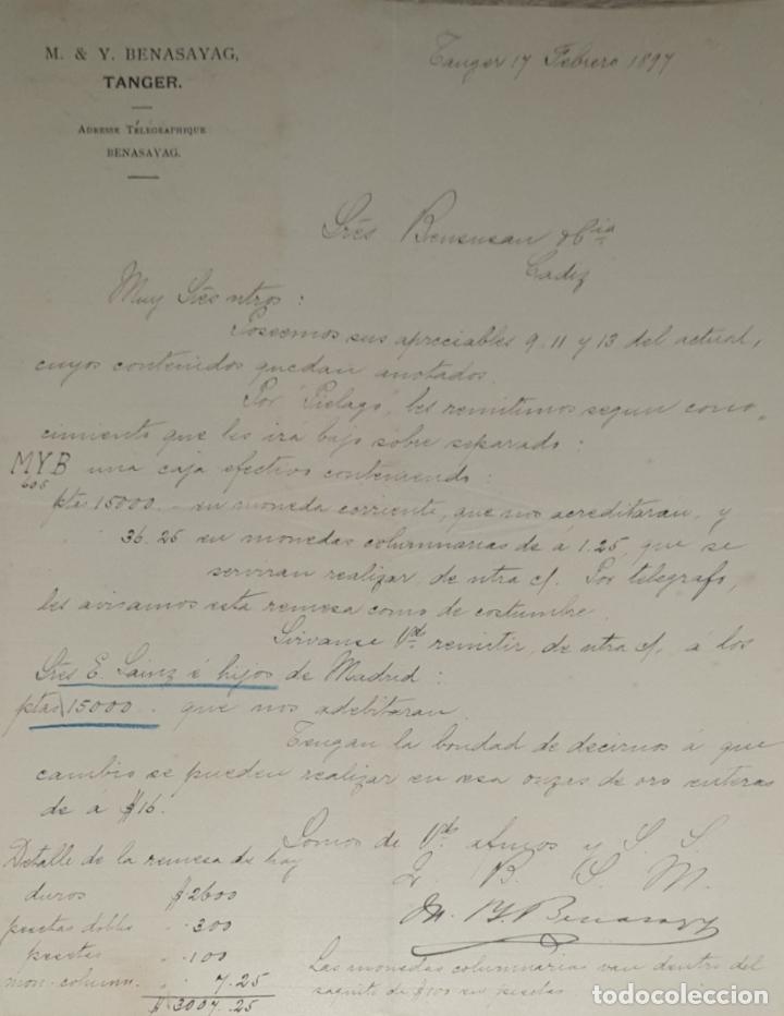 Commercial Letters: Carta comercial. M.&Y. Benasayag. Tanger 1897