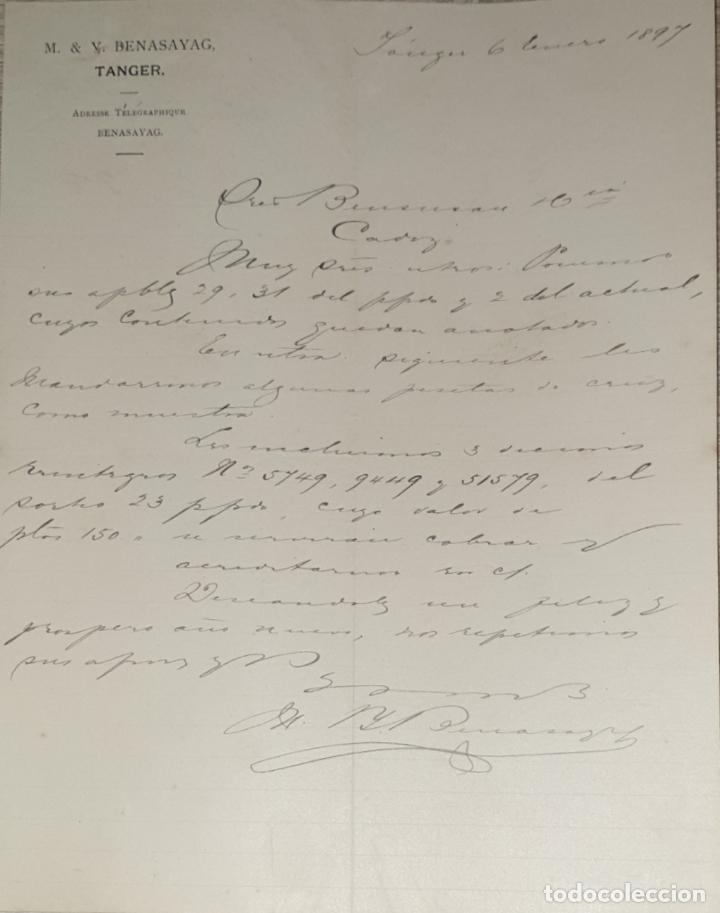 Commercial Letters: Carta comercial. M.&Y. Benasayag. Tanger 1897