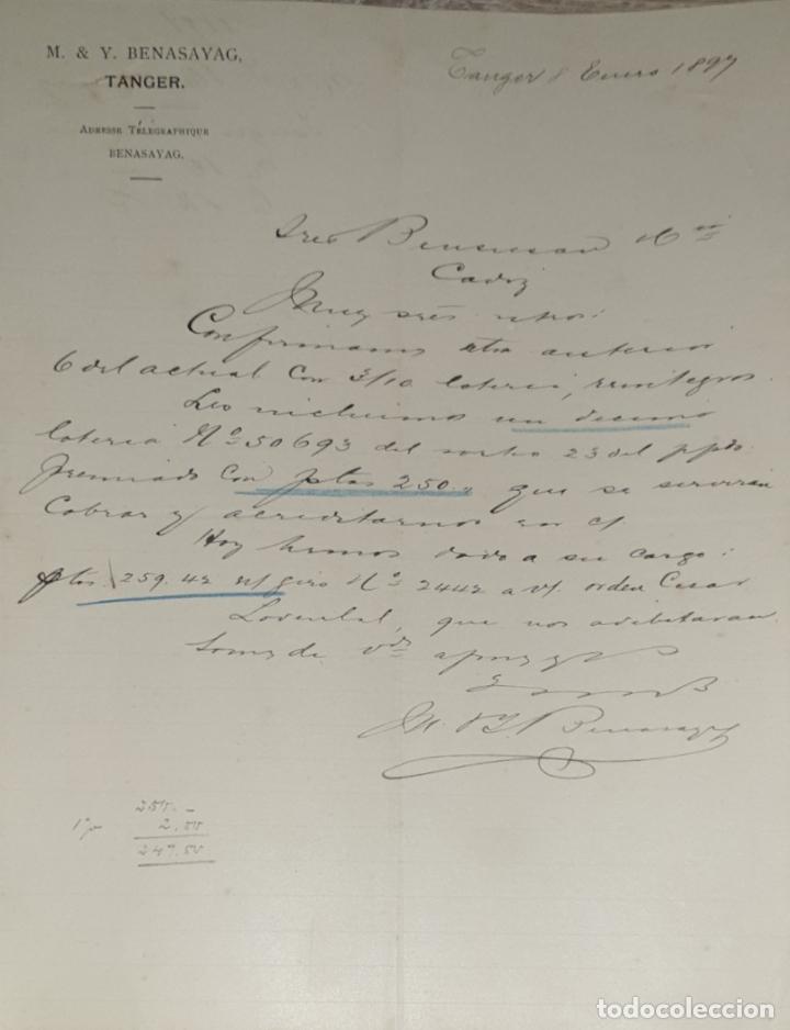 Commercial Letters: Carta comercial. M.&Y. Benasayag. Tanger 1897
