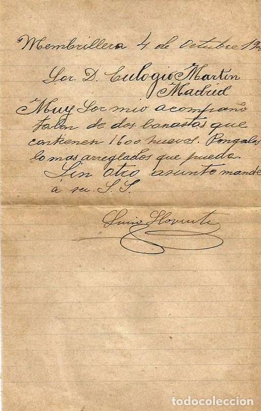 Lettres commerciales: CARTA 1900 MEMBRILLERA A MADRID