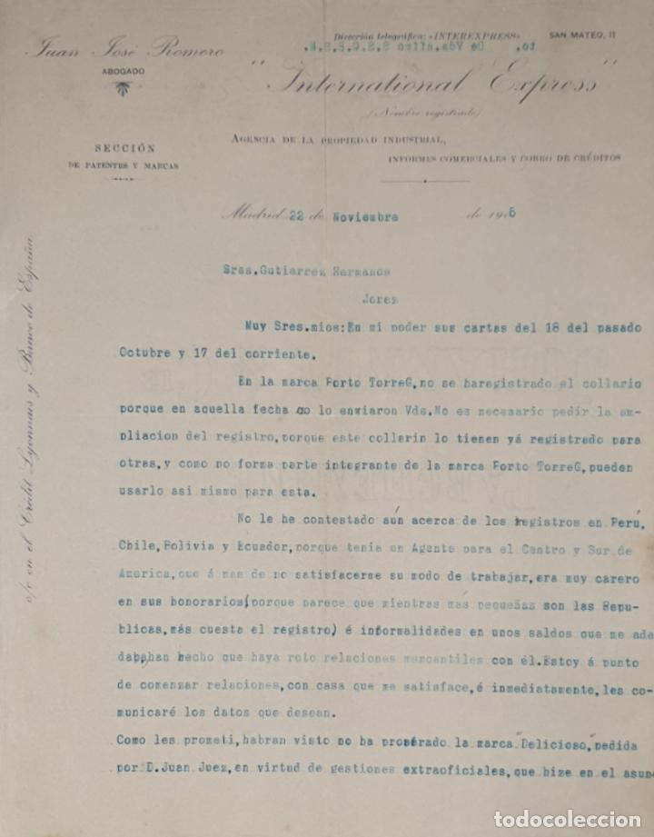 Gesch&auml;ftsbriefe: Carta comercial. Juan Jos&eacute; Romero. Abogado. Madrid. Espa&ntilde;a 1915